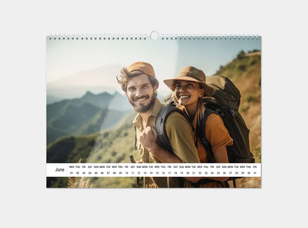 kalender op fotopapier A4 liggend maken  myphotobook